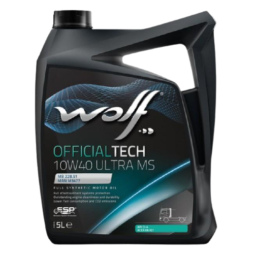 Моторное масло Wolf OfficialTech Ultra 10W-40 MS, 5л 